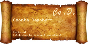 Csonka Dagobert névjegykártya